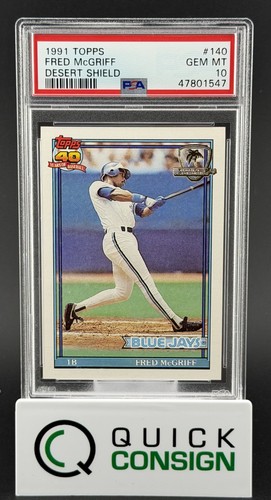 1991 Topps Desert Shield Fred McGriff #140 card