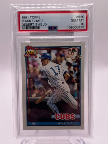 1991 Topps Desert Shield Mark Grace #520 card