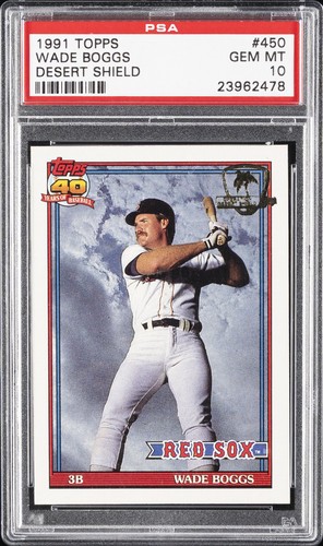 1991 Topps Desert Shield Wade Boggs #450 card