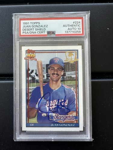 1991 Topps Juan Gonzalez #224 card