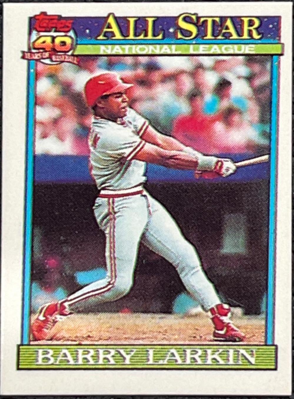1991 Topps Micro Barry Larkin [All Star] #400 card