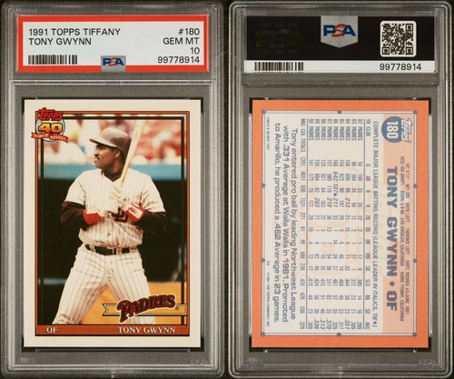 1991 Topps Tiffany Tony Gwynn #180 card