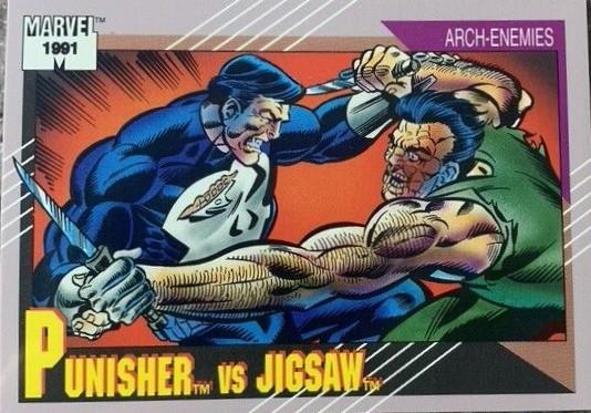 1991 Universe Punisher vs. Jigsaw #100 card