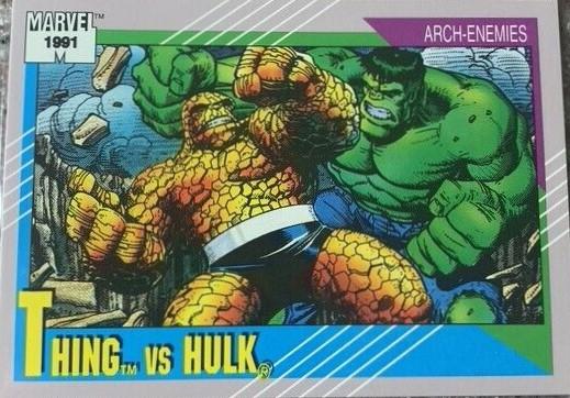 1991 Universe Thing vs. Hulk #103 card