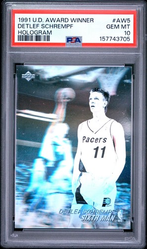 1991 Upper Deck Award Winner Hologram Detlef Schrempf #AW5 card