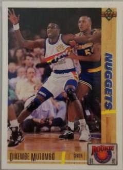 1991 Upper Deck Rookie Standouts Dikembe Mutombo #R29 card