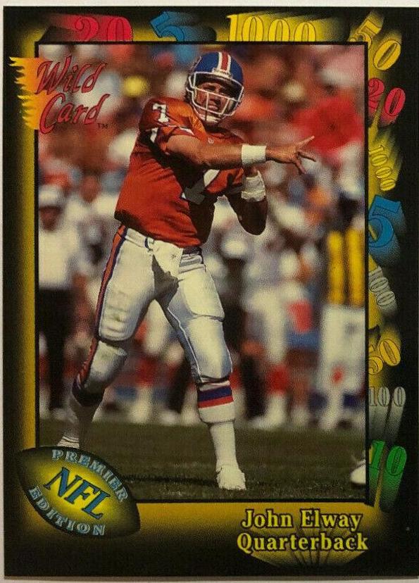 1991 Wild Card John Elway #4 card