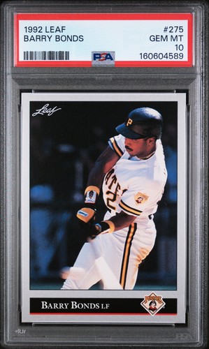 1992 Leaf Barry Bonds #275 card