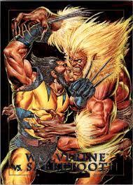 1992 Masterpieces Battle Spectra Wolverine vs. Sabretooth #3-D card