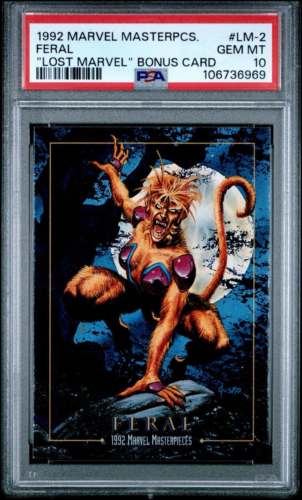 1992 Masterpieces Lost Marvel Feral #LM-2 card