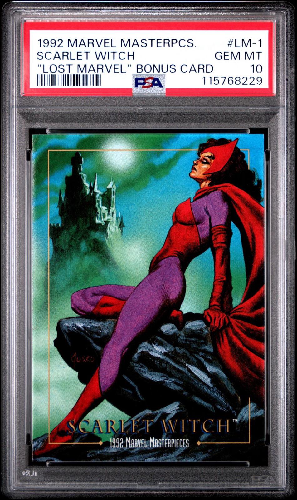 1992 Masterpieces Lost Marvel Scarlet Witch #LM-1 card