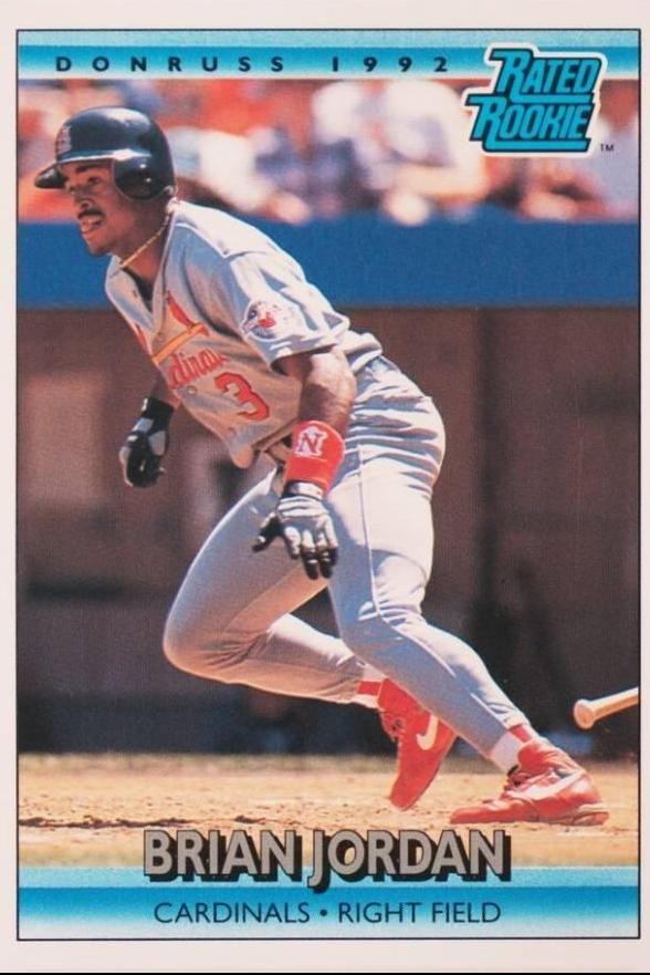 1992 Panini Donruss Update Brian Jordan #U-3 card