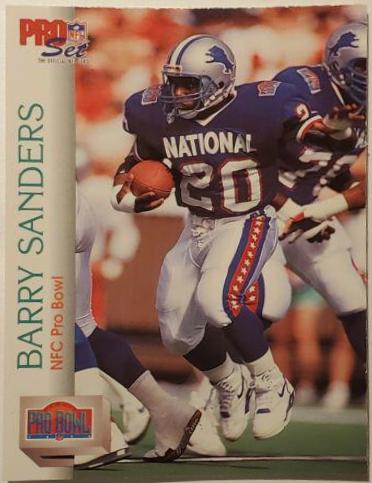 1992 Pro Set Barry Sanders #421 card
