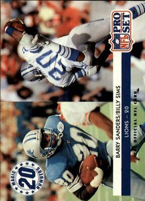 1992 Pro Set Barry Sanders / Billy Sims #349 card