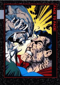 1992 SkyBox Doomsday The Death of Superman Face to Face! #70 card