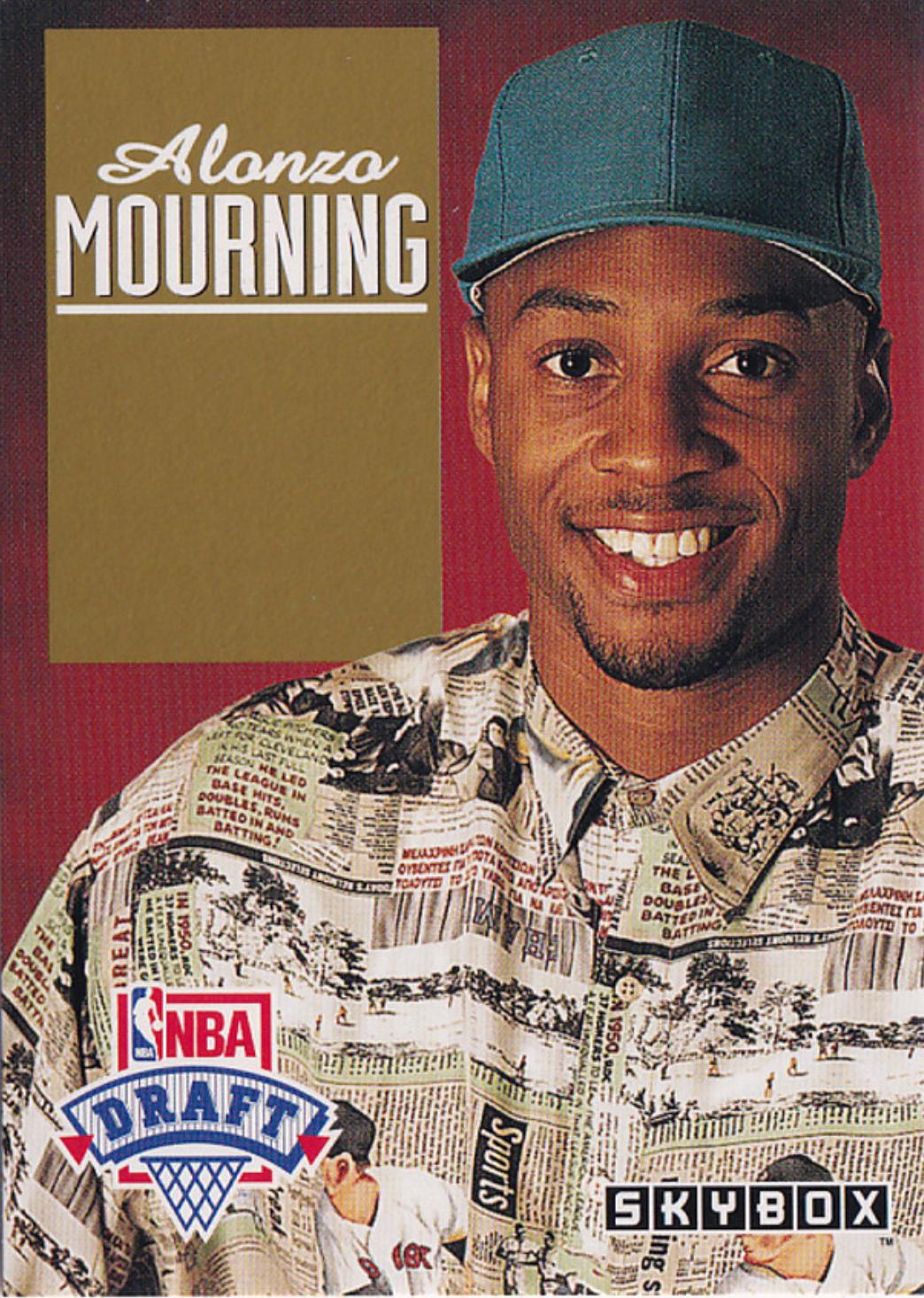 1992 Skybox Draft Picks Alonzo Mourning #DP2 card