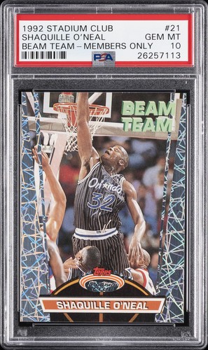 1992 Stadium Club Beam Team Shaquille O'Neal [Members Only] #21 card