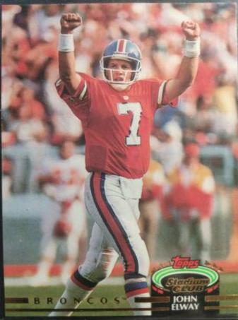 1992 Stadium Club John Elway #110 card