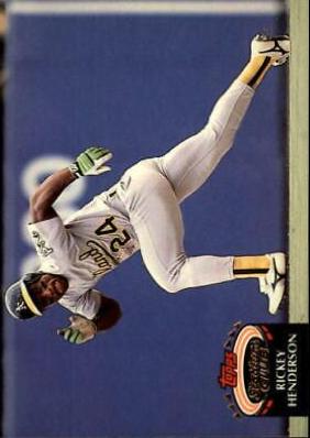 1992 Stadium Club Rickey Henderson #750 card