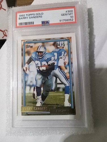1992 Topps Gold Barry Sanders #300 card