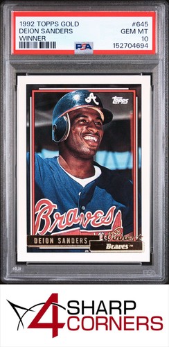 1992 Topps Gold Deion Sanders [Winner] #645 card