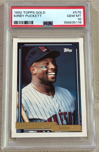 1992 Topps Gold Kirby Puckett #575 card