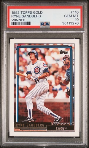 1992 Topps Gold Ryne Sandberg [Winner] #110 card