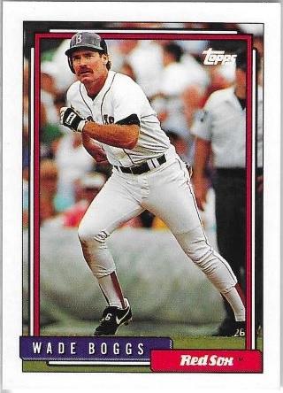1992 Topps Wade Boggs #10 card