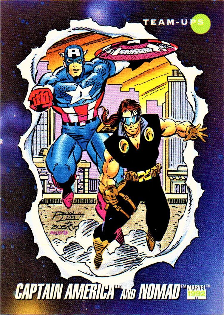1992 Universe Captain America and Nomad #80 card