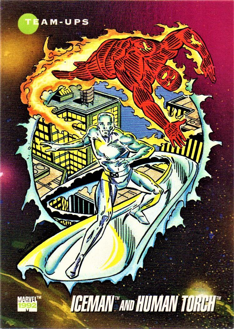 1992 Universe Iceman and Human Torch #82 card