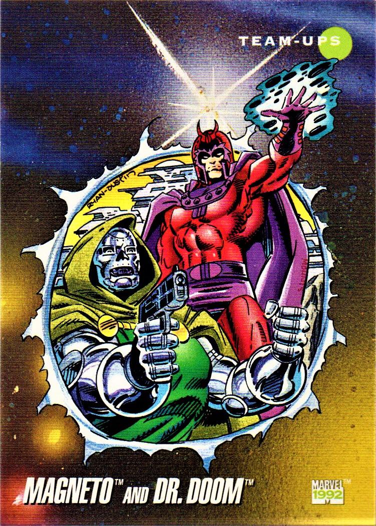 1992 Universe Magneto and Dr. Doom #78 card