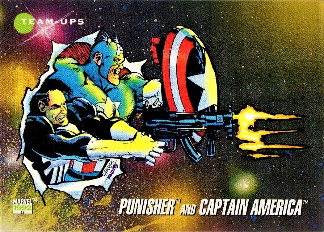 1992 Universe Punisher and Captain America #94 card