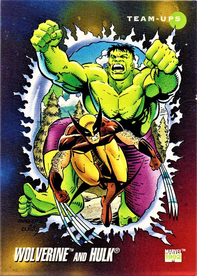 1992 Universe Wolverine and Hulk #76 card