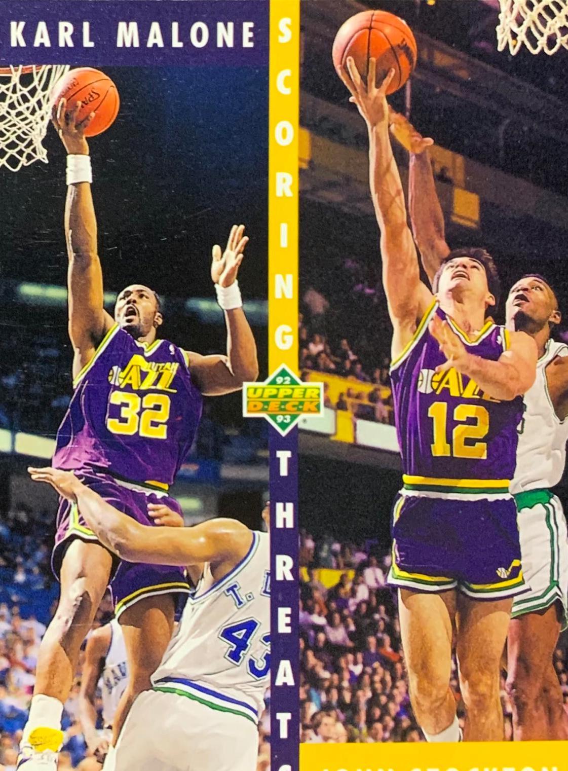 1992 Upper Deck Karl Malone / John Stockton #66 card