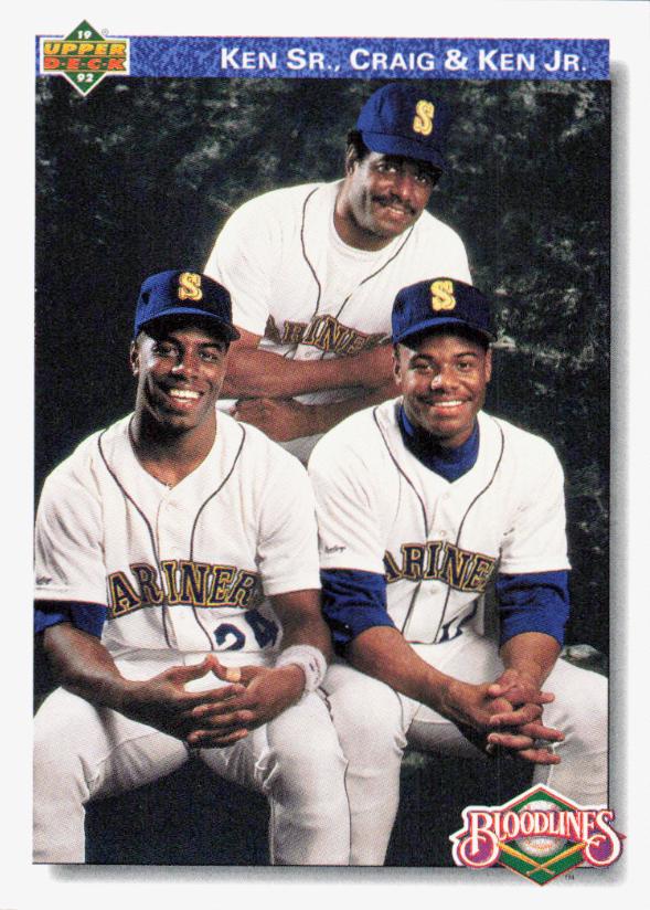 1992 Upper Deck Ken Griffey Sr. / Craig Griffey / Ken Griffey Jr. #85 card