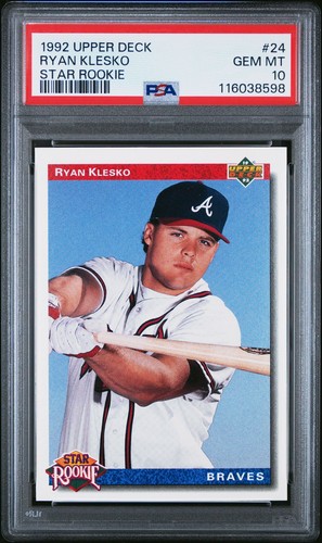 1992 Upper Deck Ryan Klesko #24 card