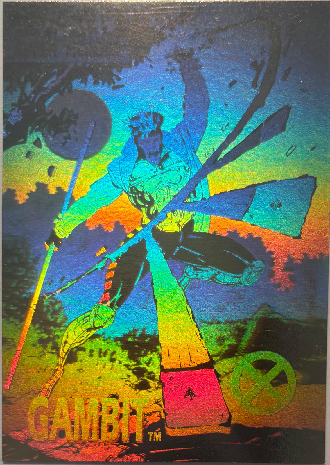 1992 X-Men Series 1 Hologram Gambit #XH-3 card