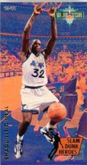 1993 Fleer Jam Session Slam Dunk Heroes Shaquille O'Neal #7 card