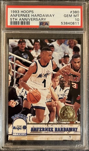 1993 Hoops Anfernee Hardaway [5th Anniversary Gold] #380 card