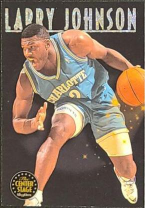 1993 Skybox Premium Center Stage Larry Johnson #CS5 card
