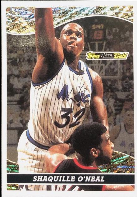 1993 Topps Black Gold Shaquille O'neal #18 card