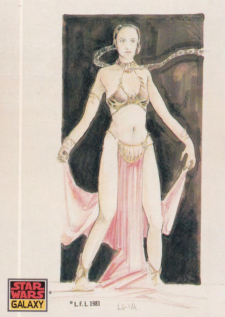 1993 Topps Galaxy Leia as a Pin-Up #41 card