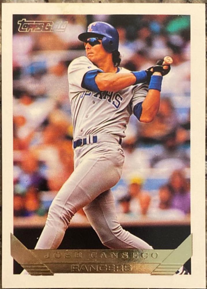 1993 Topps Gold Jose Canseco #500 card