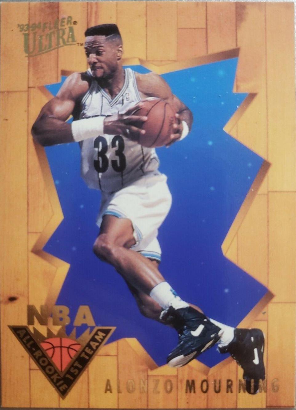 1993 Ultra All-Rookie Team Alonzo Mourning #4 card