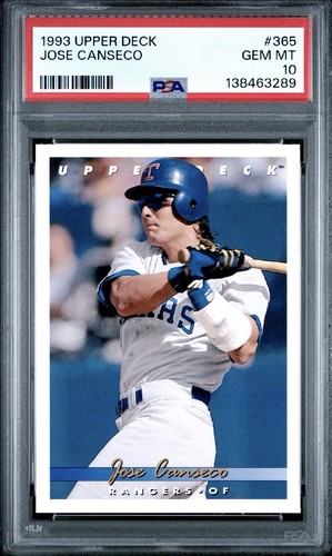 1993 Upper Deck Jose Canseco #365 card