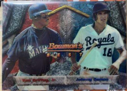 1994 Bowman's Best Johnny Damon, Ken Griffey Jr. [Refractor] #96 card