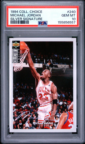 1994 Collector's Choice Michael Jordan [Silver Signature] #240 card