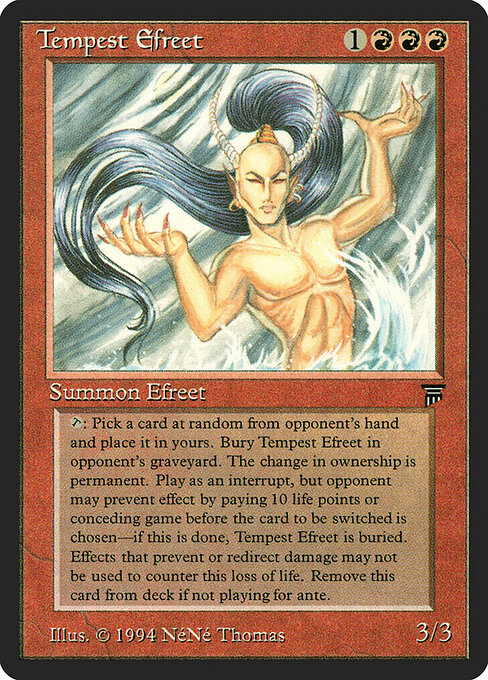 1994 Legends Tempest Efreet #166 card