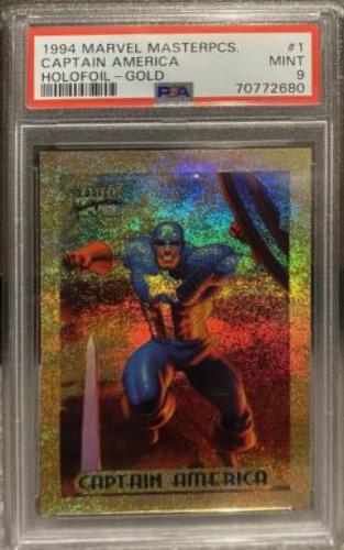 1994 Masterpieces Captain America [Gold Holofoil] #1 card
