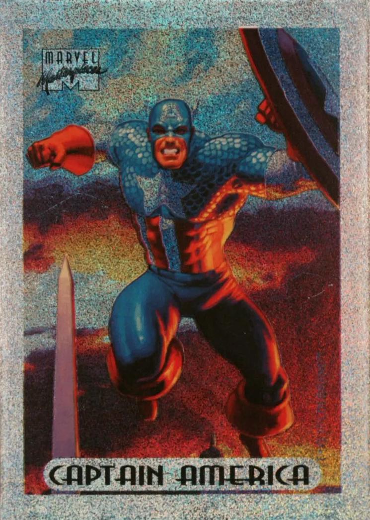 1994 Masterpieces Captain America [Silver Holofoil] #1 card